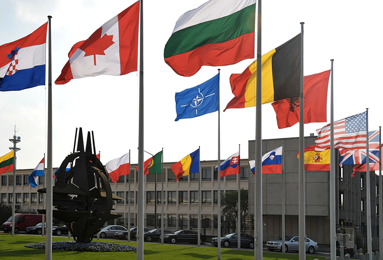 L’entrée des quartiers de l’OTAN à Bruxelles
