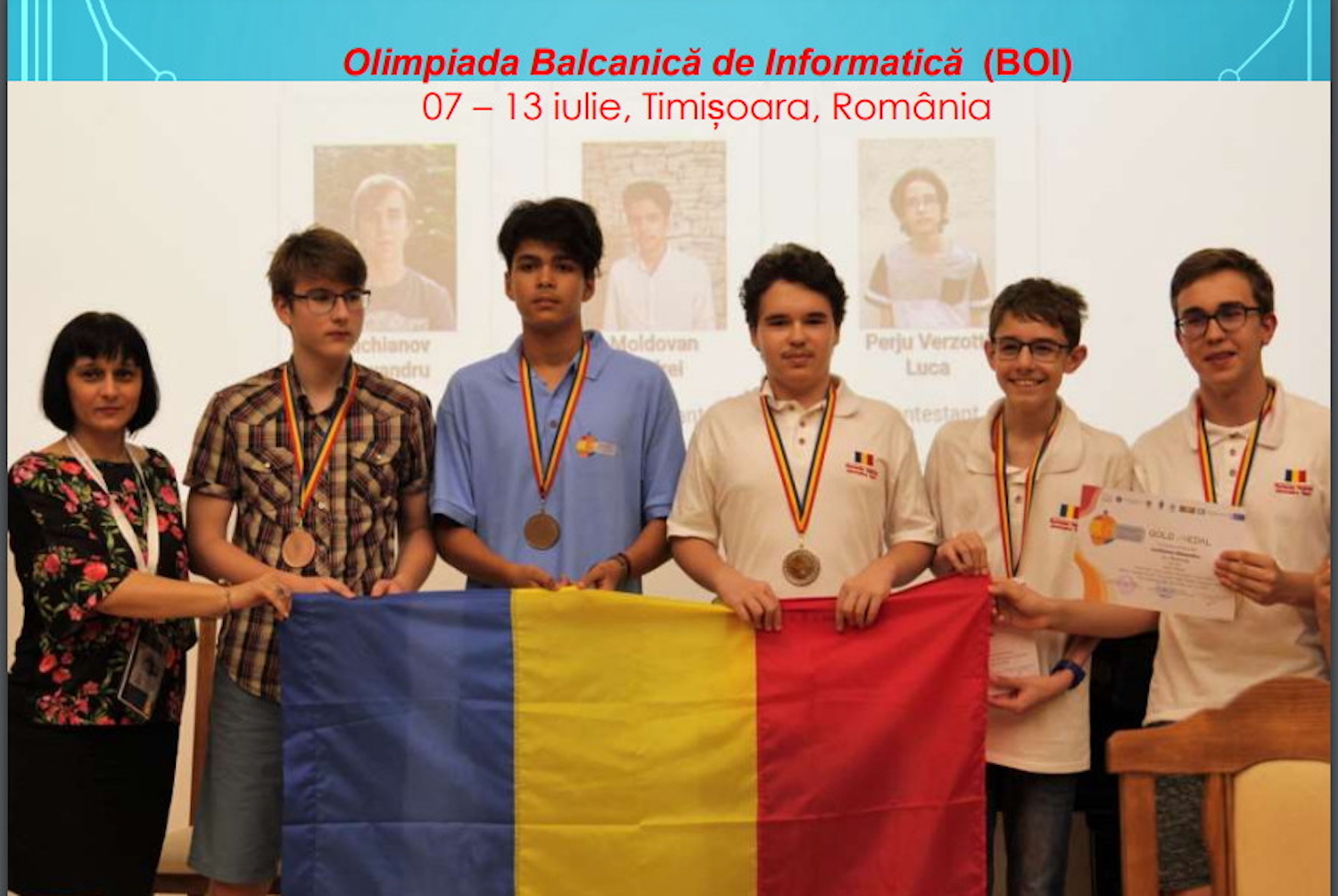Photo réalisée en 2018 à Timisoara lors de l’Olympiade Balkanique d’Informatique. Alexandru LUCHIANOV est à droite.  © Alexandru LUCHIANOV