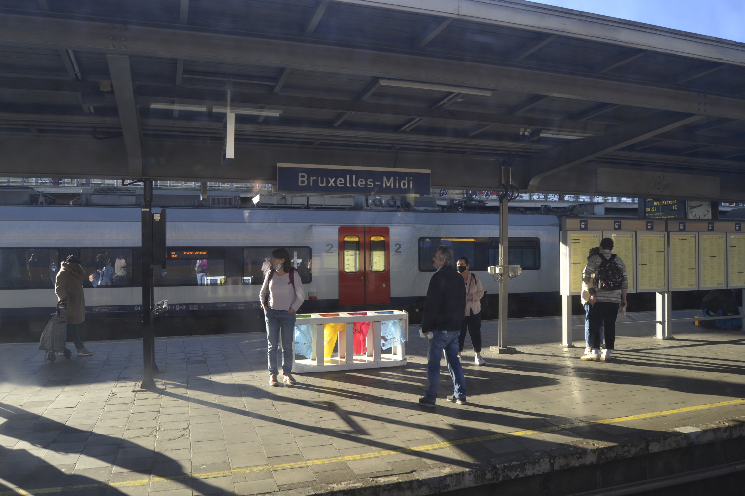 Départ de notre correspondante Adeline de la gare de Bruxelles-Midi © Globe Reporters