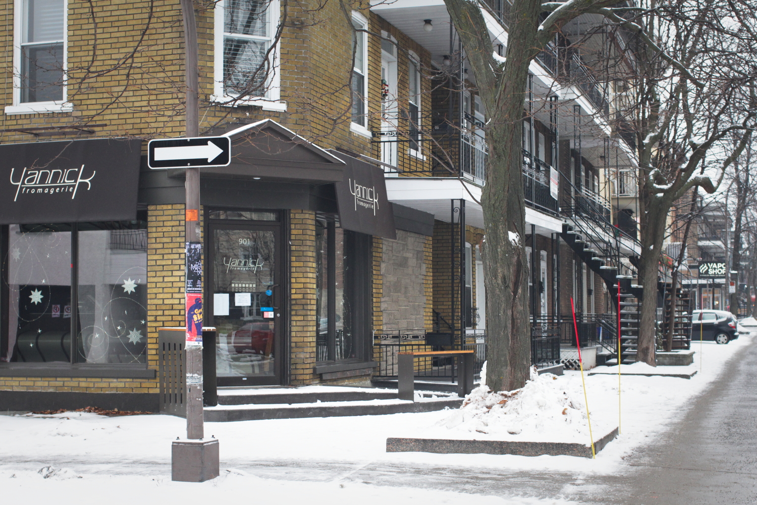 La Fromagerie Yannick, au coin de 3ème avenue et de la 9ème rue dans la ville de Québec.