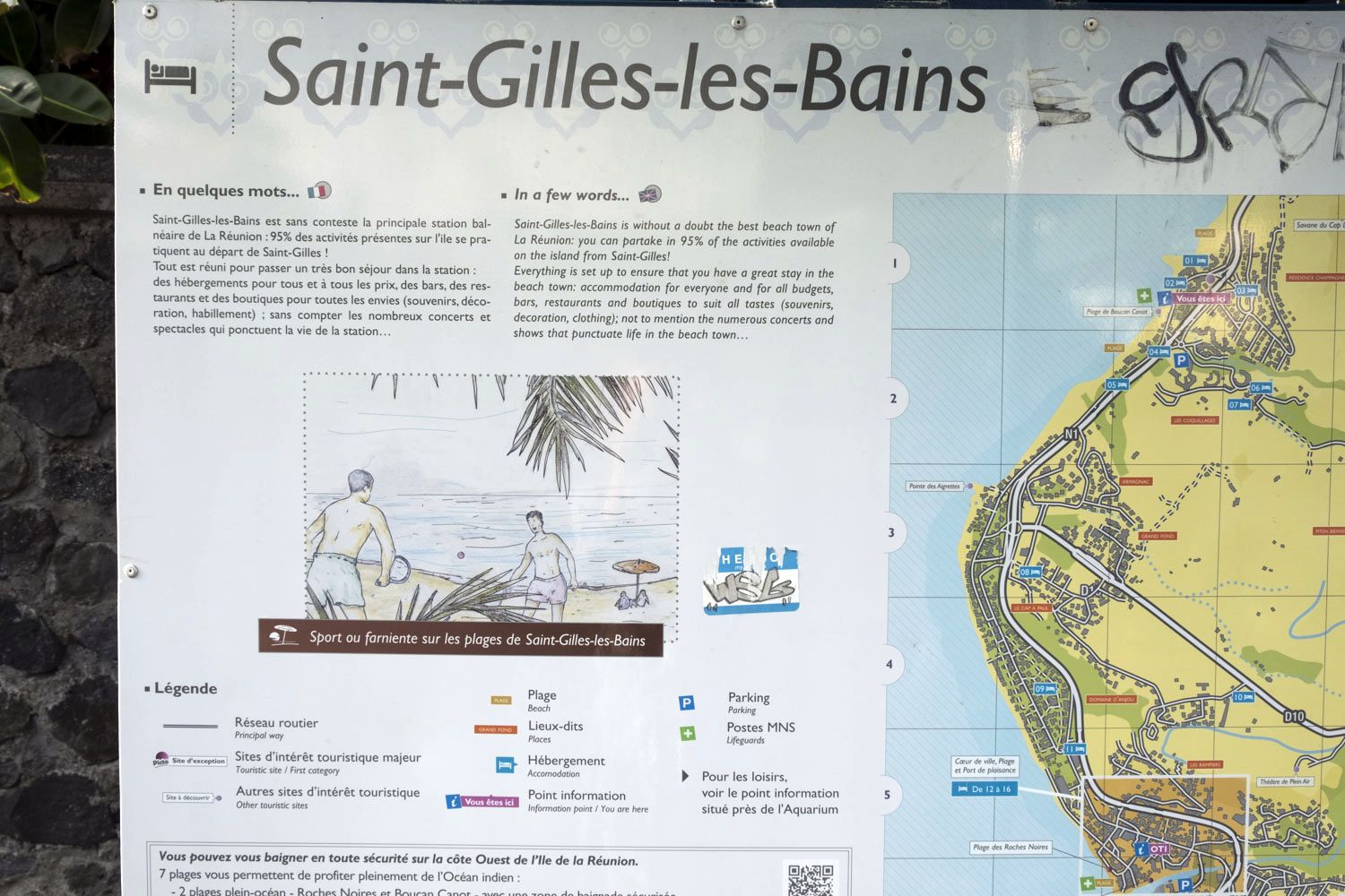La plage de Boucan-Canot fait partie de la commune de Saint-Gilles, une des principales stations balnéaires de l’île.