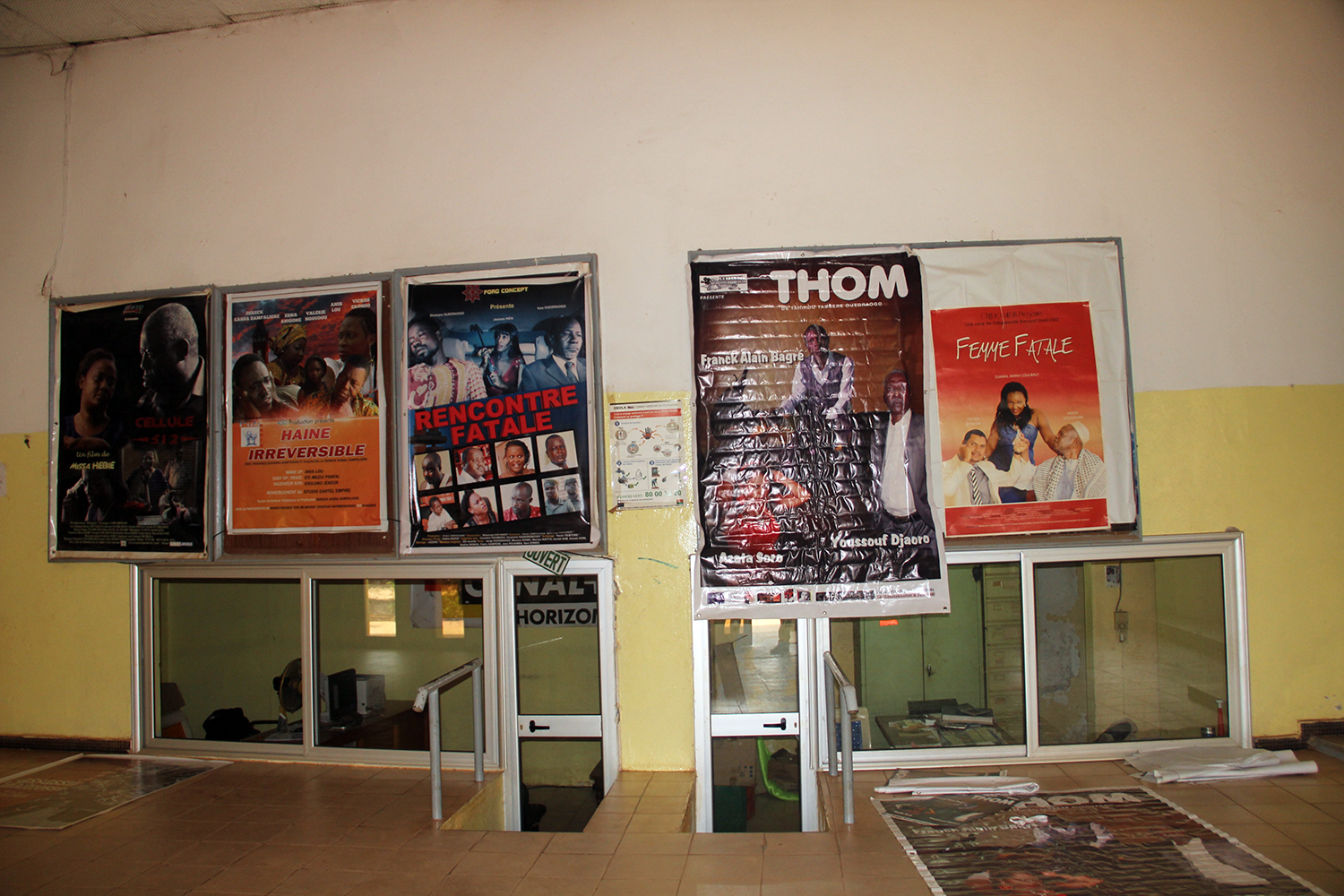 Les films à l’affiche lors de la visite de l’envoyée spéciale des globe-reporters. Les films burkinabés sont en haut de l’affiche.