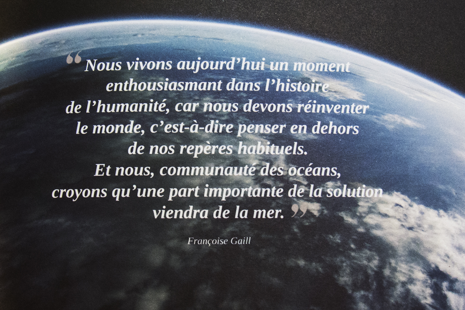 Citation de Françoise Gaill dans La Lettre d’information de l’Institut océanographique Paul Ricard.