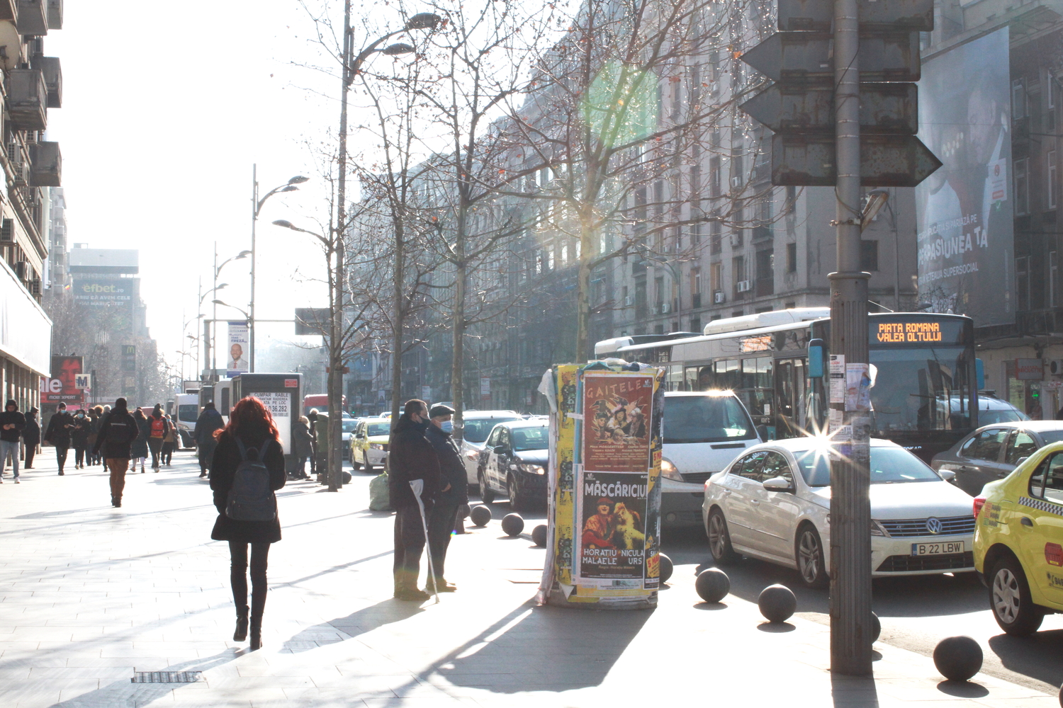 Le Boulevard Magheru à Bucarest. © Globe Reporters