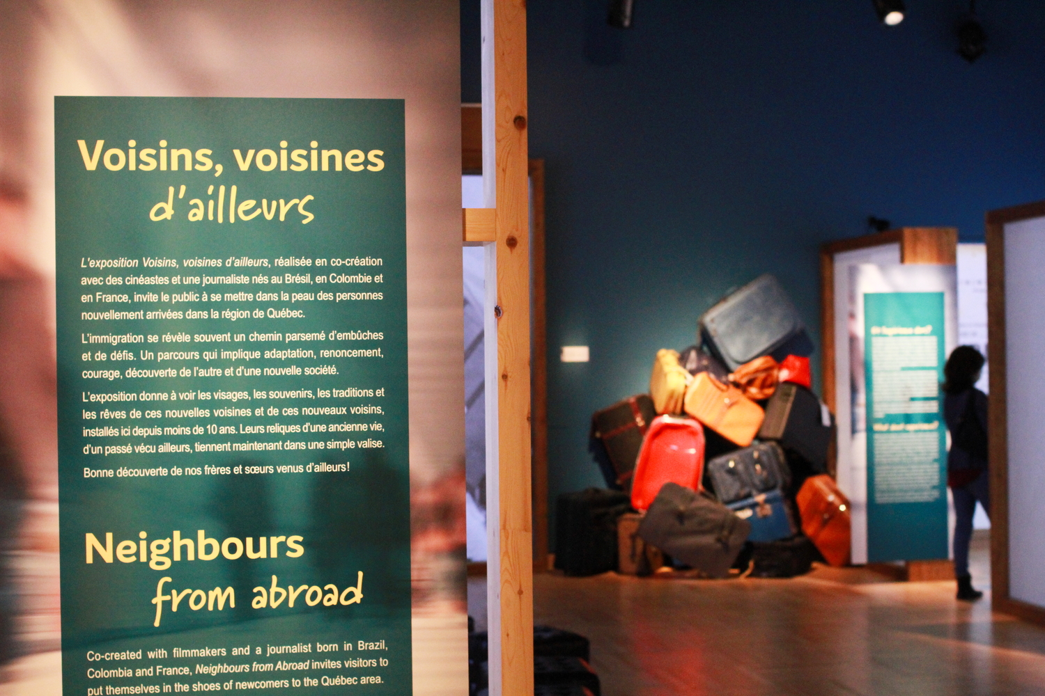 Introduction à l’exposition « Voisins, voisines d’ailleurs » au Musée de la Civilisation de Québec © Globe Reporters