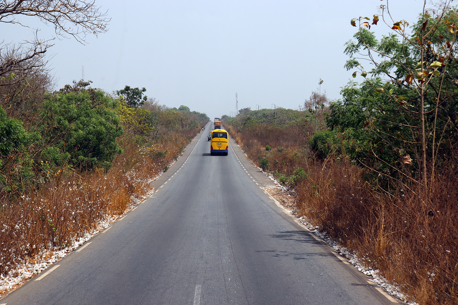 La route vers le nord du Bénin.