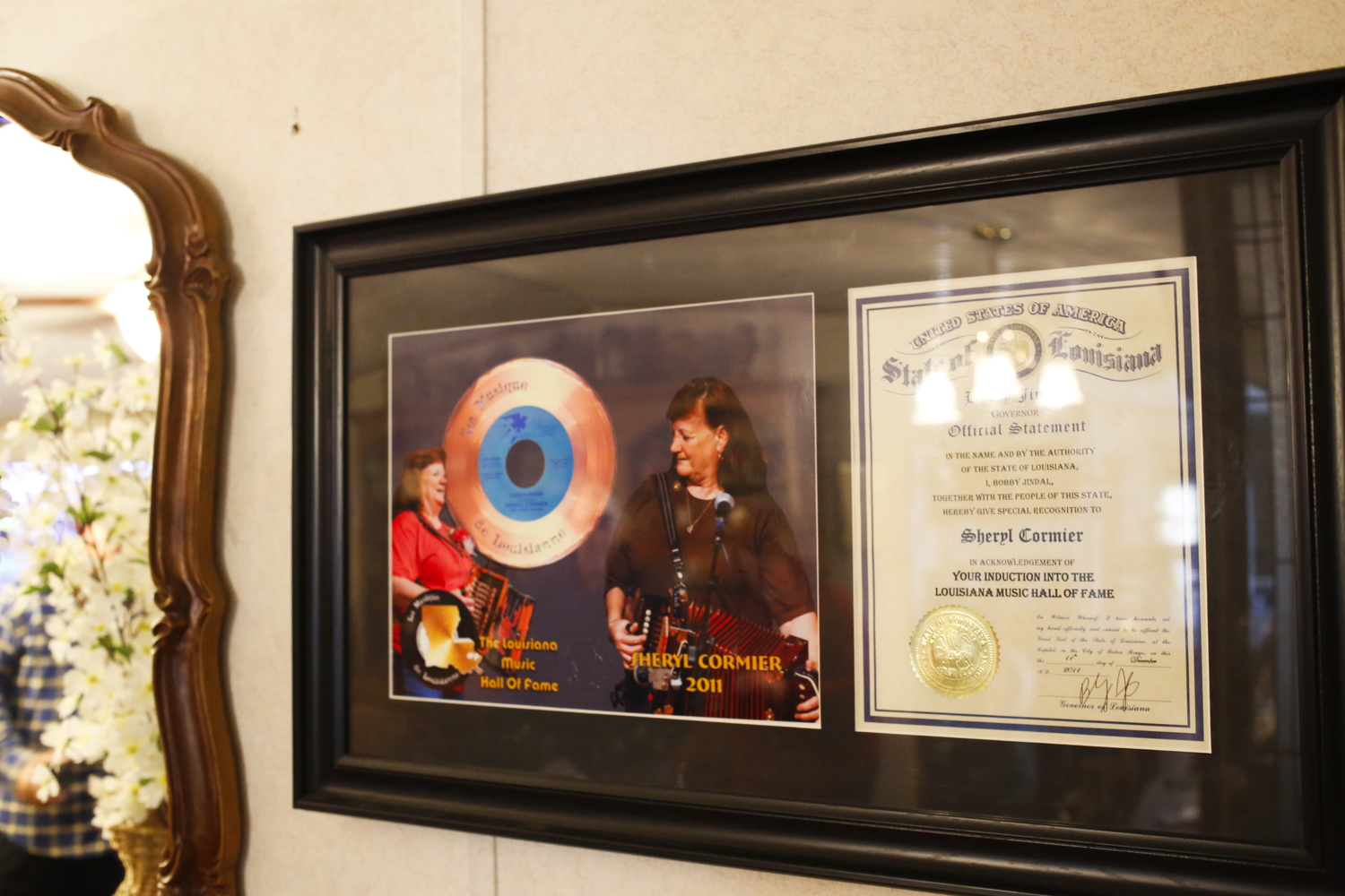 Sheryl a été intégrée dans le Louisiana Music Hall of Fame, une organisation qui fait la promotion du patrimoine musical de Louisiane © Globe Reporters 