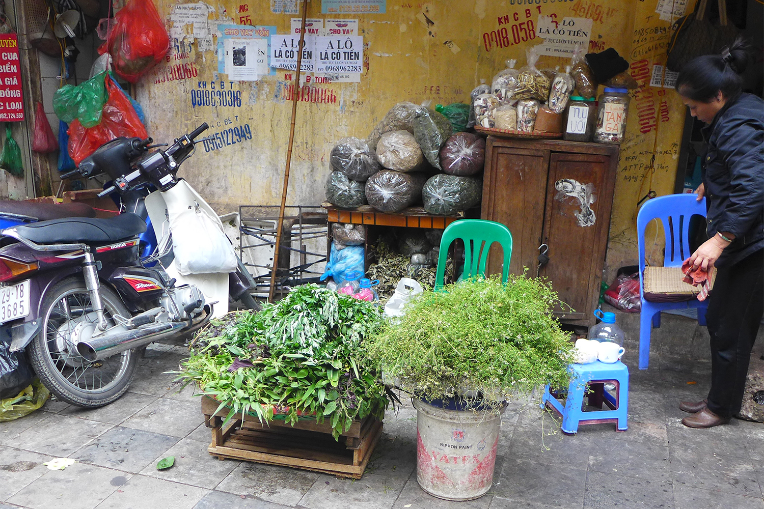 Les Vietnamiens vivent dans la rue. Vous verrez beaucoup de marchands ambulants dans les rues d’Hanoi.