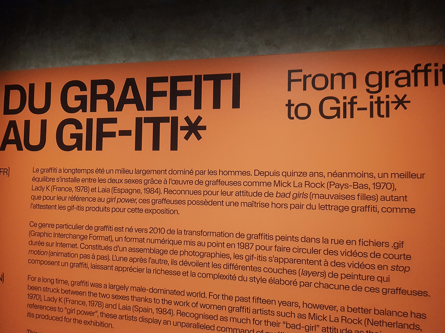 Ainsi que des éléments de définitions - sur le graffiti, le tag, etc. - ou des repères historiques © Globe Reporters- 