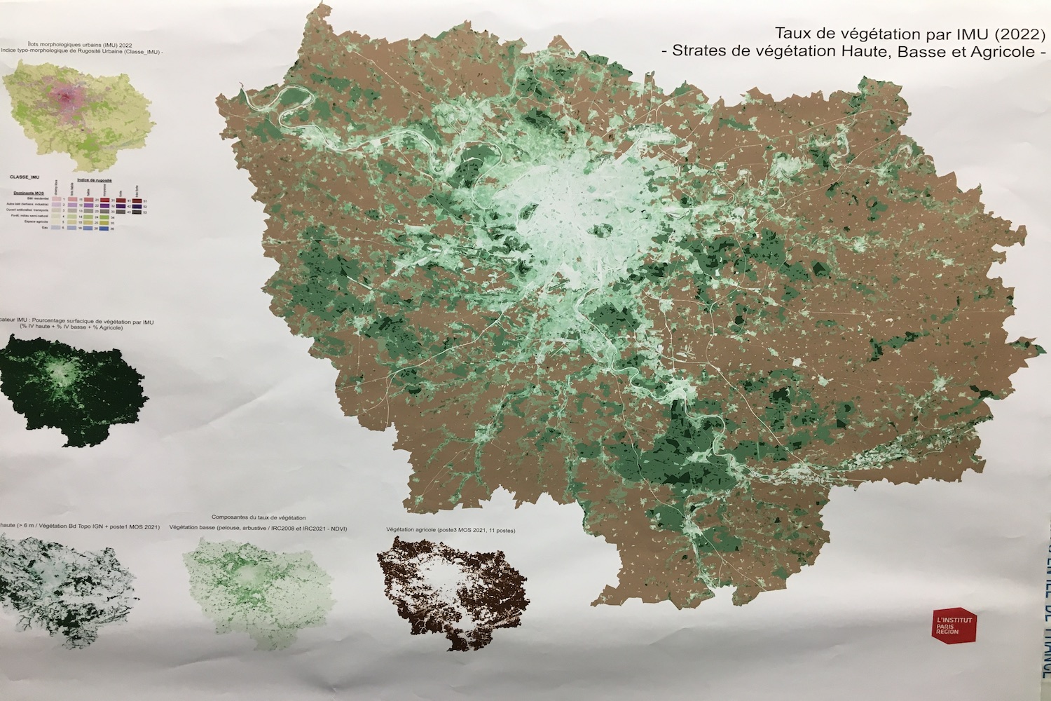 Carte de la végétation en Ile-de-France  © Globe Reporters