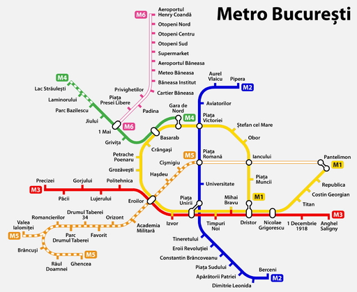Plan du métro de Bucarest. © Globe Reporters