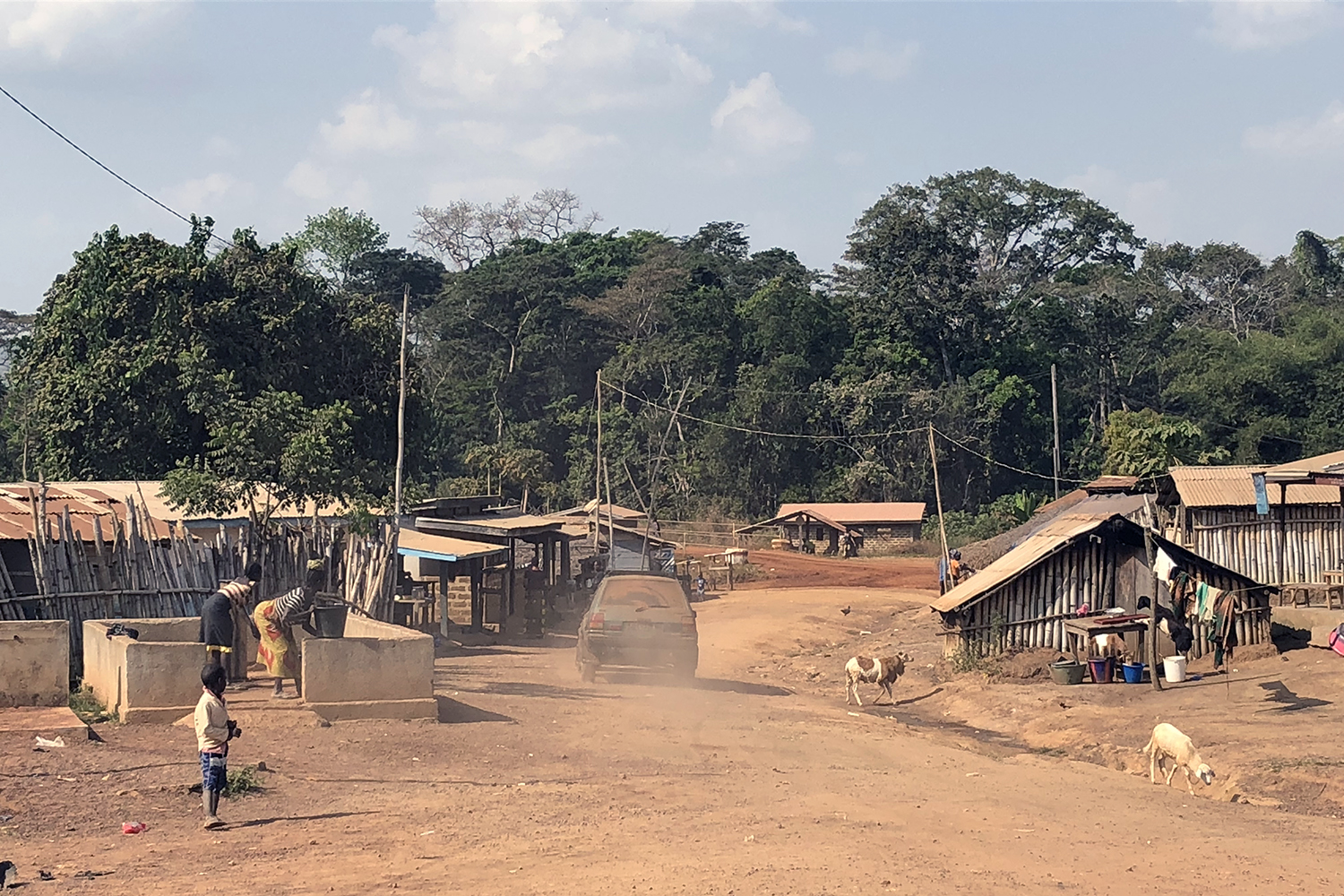 Vue du village depuis le centre de santé de Gbakoré.