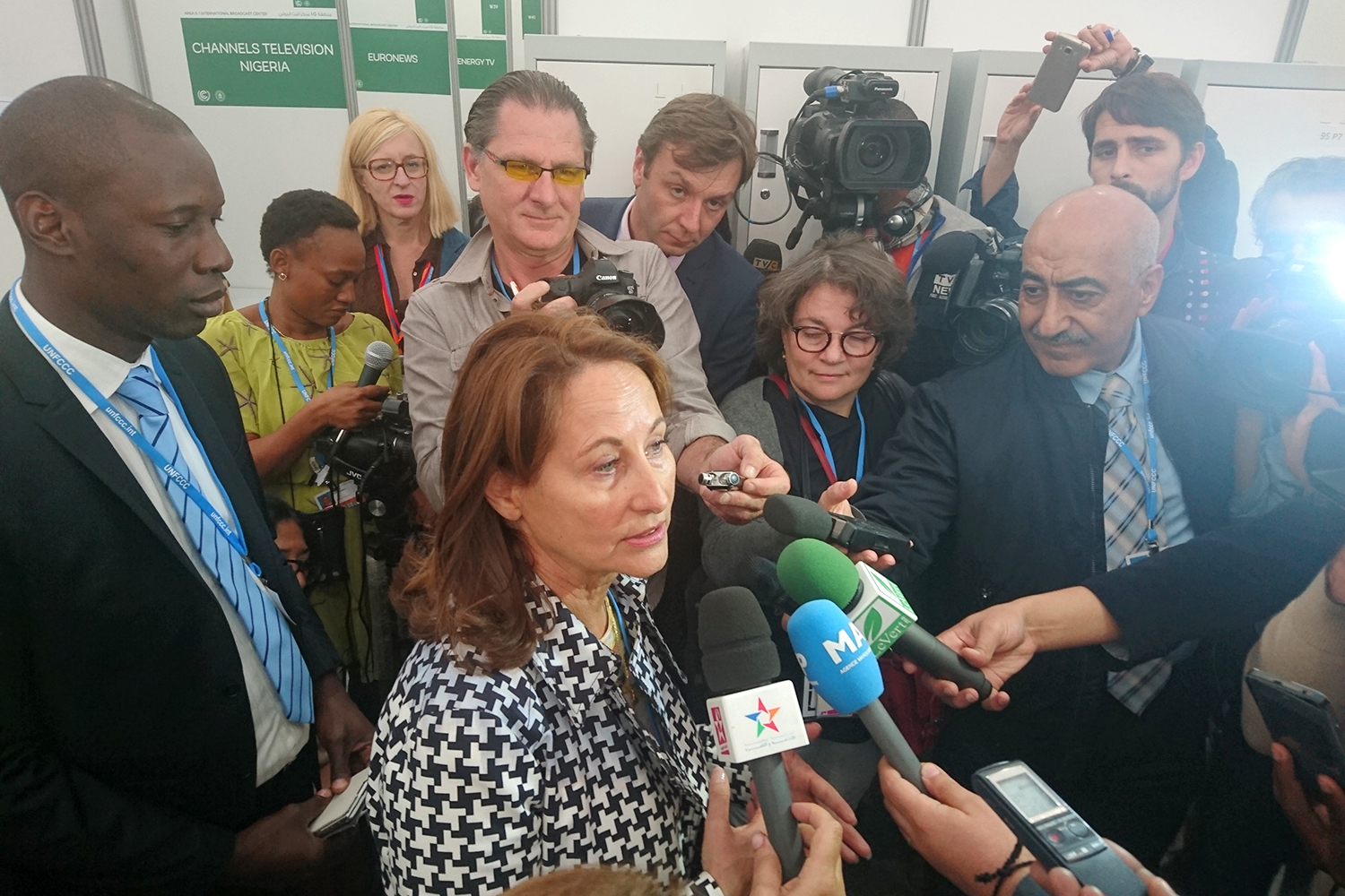 Conférence de presse de Ségolène Royale, Ministre française de l’Environnement et Présidente de la COP21