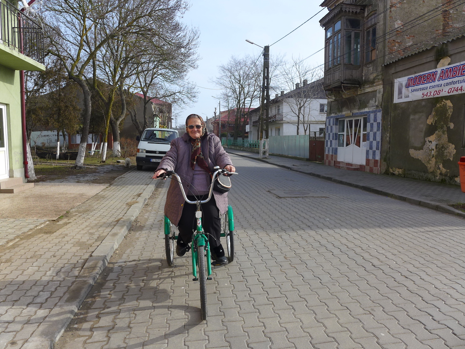 Comme la plupart des habitants, Olga se déplace à vélo. 