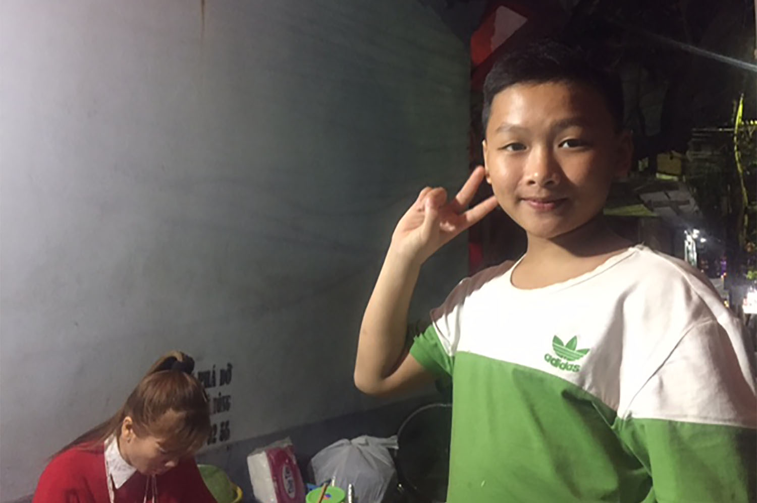 H​oang, 11 ans, répond aux questions des globe-reporters.