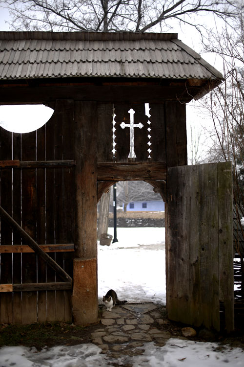 Porche typique de la Transylvanie