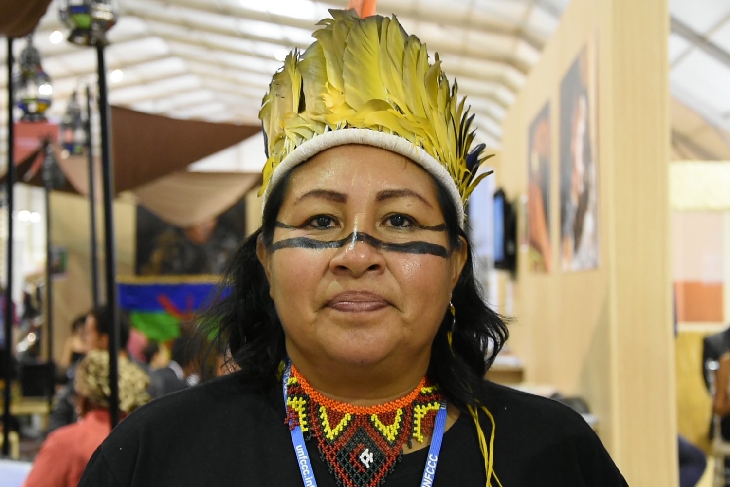 Patamainu, représente du Conseil Indigène de l’Etat de Roraima au Brésil, à la COP22 de Marrakech. 