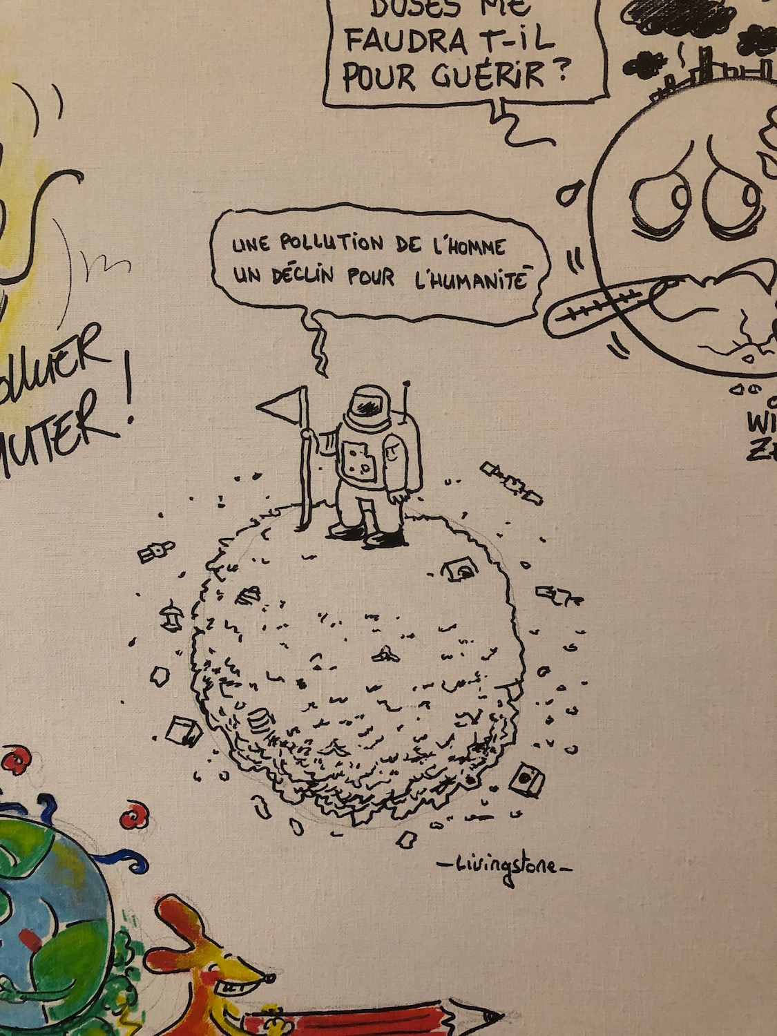 Détails des dessins réalisés par Cartooning for Climate  © Globe Reporters