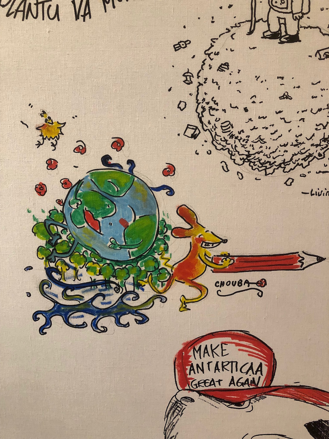Détails des dessins réalisés par Cartooning for Climate  © Globe Reporters