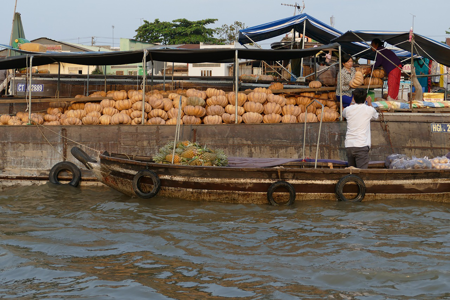 Le delta du Mekong traverse de nombreux villages. Les habitants de la région se déplacent et font du commerce en canaux. ©pixabay creative commons CC0