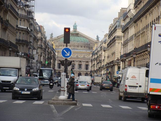 L’avenue de l’Opéra, proche du collège.