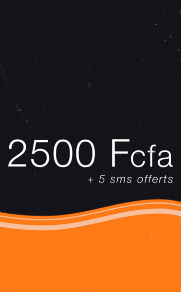Recharge téléphone 2 500 francs CFA