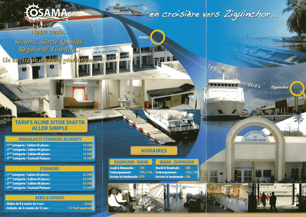 Prospectus de la compagnie maritime Cosama.