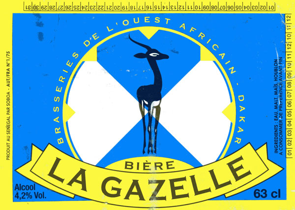 Etiquette de la bière La Gazelle.
