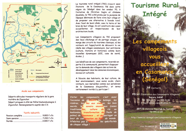 Prospectus d’informations sur le tourisme intégré.