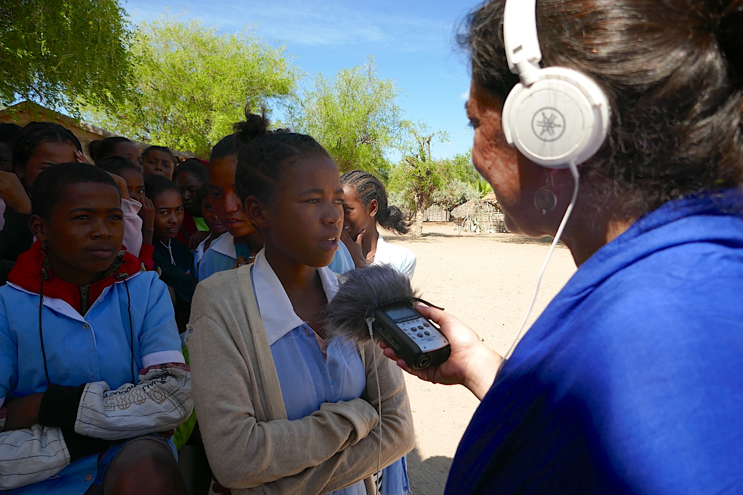 Esthela pendant l’interview © Globe Reporters